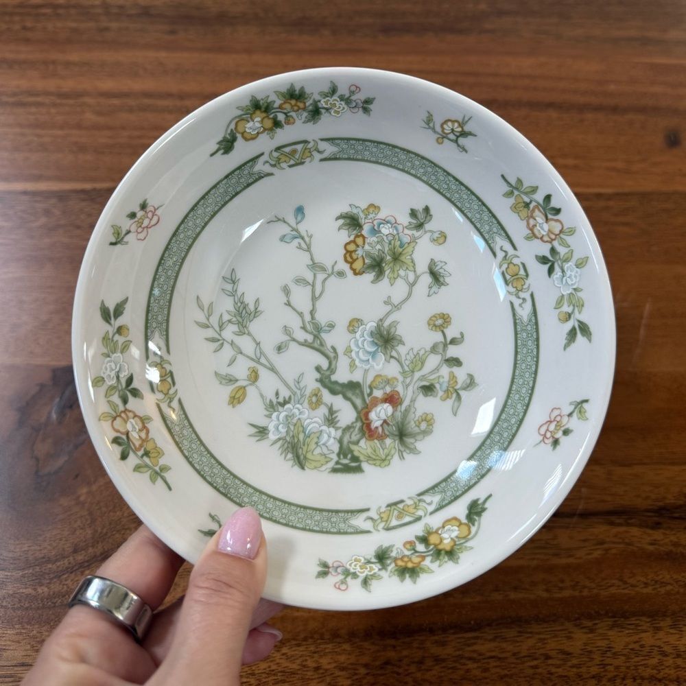 Royal Doulton England 1974 Tonkin Cereal Bowl Indian Tree Green